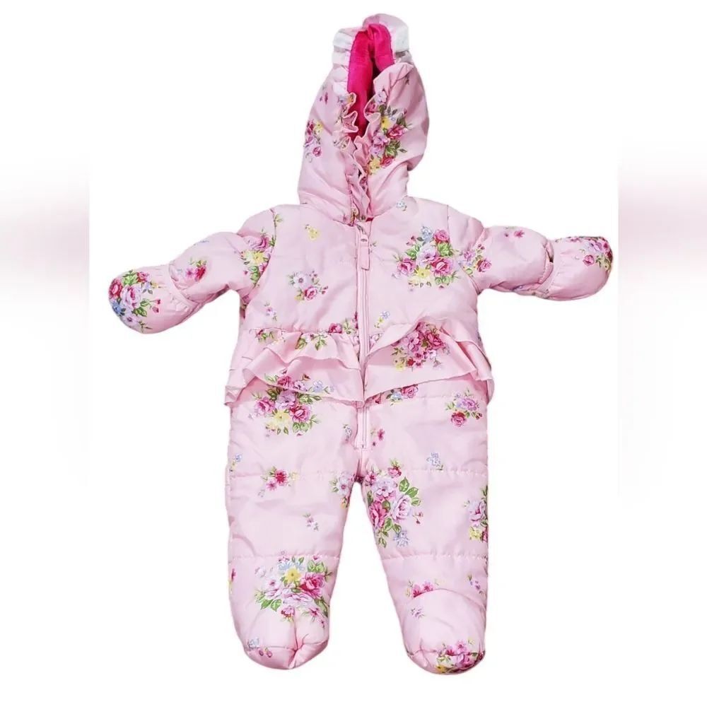 Steve Madden Pink Floral Snowsuit
